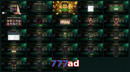 Main screen of 777Ad bet page for PK players