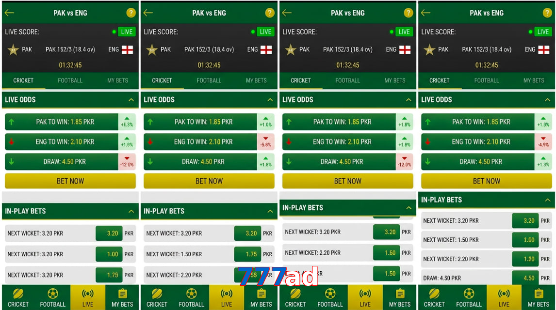 Game list for 777Ad bet section